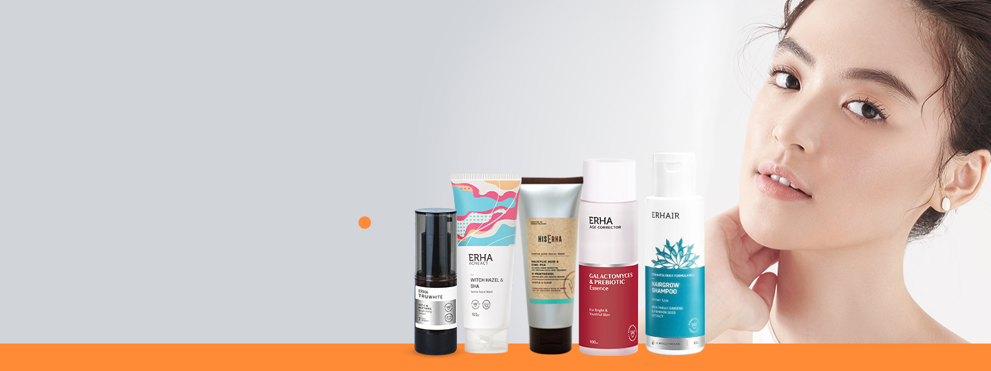 Temukan solusi paling tepat untuk masalah kulitmu bersama ERHA Skincare.